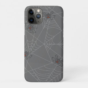 Halloween spiders web and pumpkins iPhone 11 pro case
