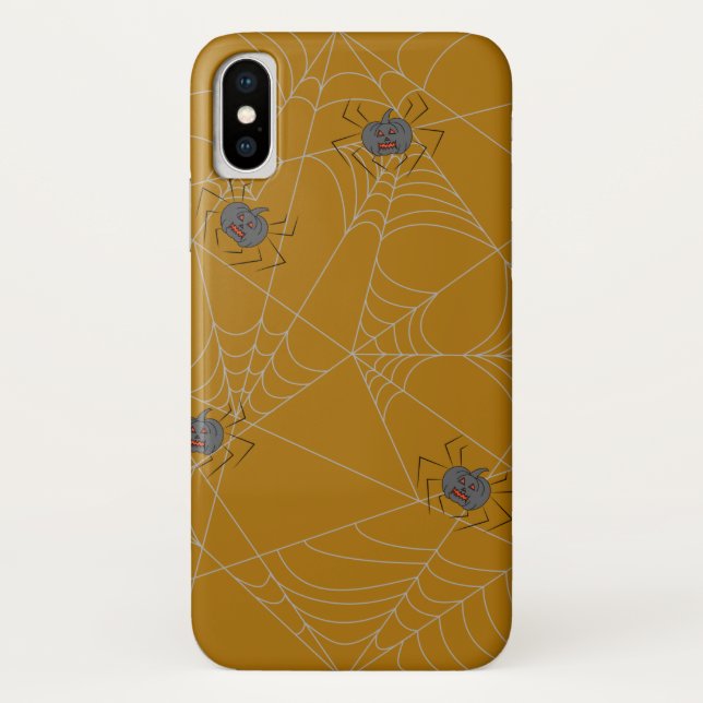 Halloween spiders web and pumpkins   Case-Mate iPhone case (Back)