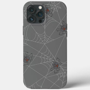 Halloween spiders web and pumpkins iPhone 13 pro max case