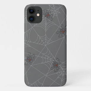 Halloween spiders web and pumpkins  iPhone 11 case