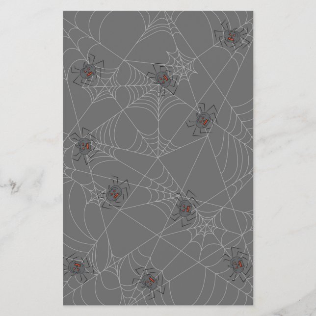 Halloween spiders web and pumpkins  flyer (Front)