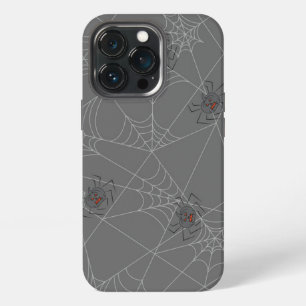 Halloween spiders web and pumpkins iPhone 13 pro case