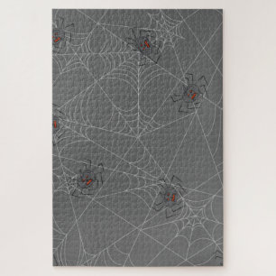 Halloween spiders web and pumpkins jigsaw puzzle