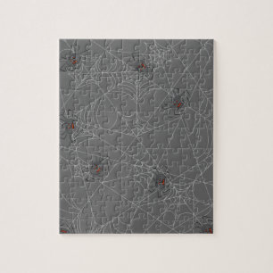 Halloween spiders web and pumpkins jigsaw puzzle