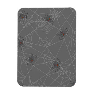 Halloween spiders web and pumpkins magnet