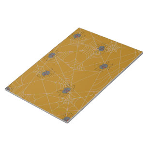 Halloween spiders web and pumpkins   notepad