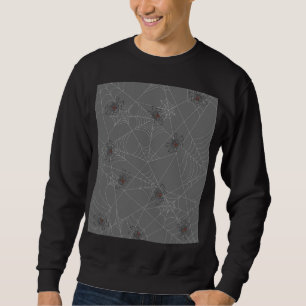 Halloween spiders web and pumpkins sweatshirt
