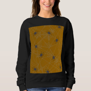 Halloween spiders web and pumpkins  sweatshirt