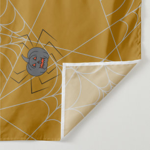 Halloween spiders web and pumpkins   tapestry