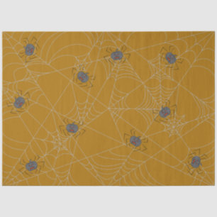 Halloween spiders web and pumpkins tissue paper