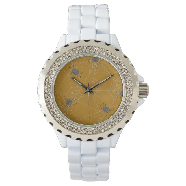 Halloween spiders web and pumpkins   watch (Front)