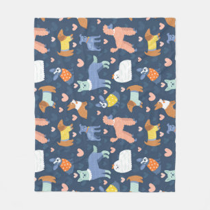 Halloween Spiders Web: Seamless Pattern Fleece Blanket
