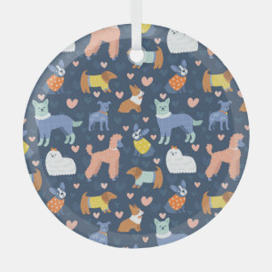 Halloween Spiders Web: Seamless Pattern Glass Tree Decoration