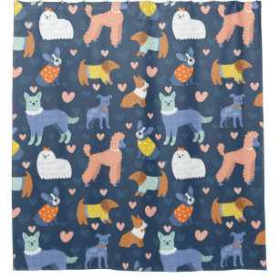 Halloween Spiders Web: Seamless Pattern Shower Curtain