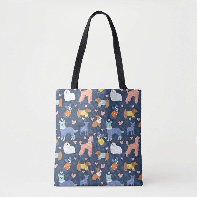 Halloween Spiders Web: Seamless Pattern Tote Bag (Front)
