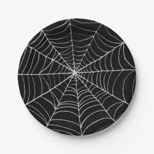 Halloween Spiderweb Paper Plate