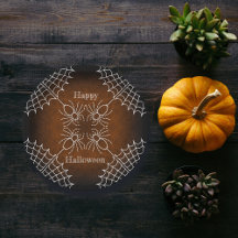 Halloween Spiderweb spiders black orange white