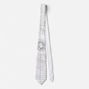 Halloween Spiderweb Tie, Black & White, Funny Tie