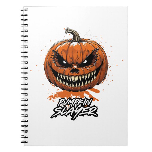 Halloween Spiral Book Pumpkin Slayer (Front)