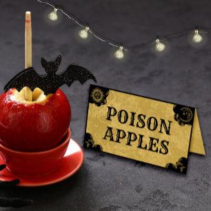 Halloween Spirit Board Gothic Folded Food Label Place Card