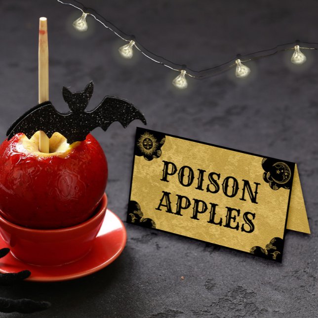 Halloween Spirit Board Gothic Folded Food Label Place Card (Creator Uploaded)