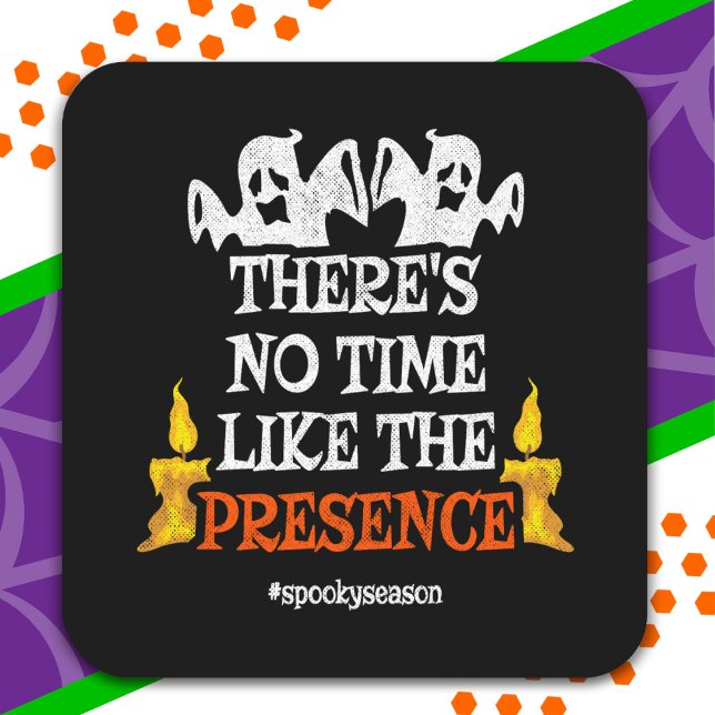 Halloween Spirit Scary Ghosts Funny Halloween Square Sticker (Creator Uploaded)