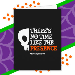 Halloween Spirit Spooky Skull Funny Halloween Card