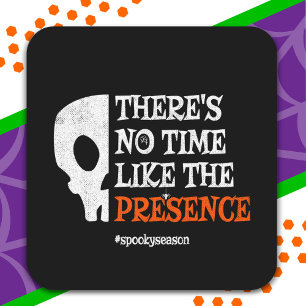 Halloween Spirit Spooky Skull Funny Halloween Square Sticker