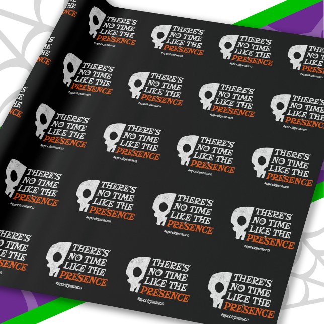 Halloween Spirit Spooky Skull Funny Halloween Wrapping Paper (Creator Uploaded)
