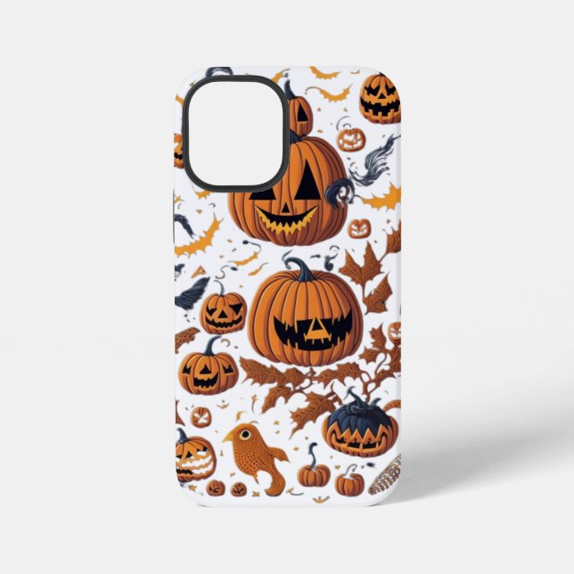 Halloween Spirits | Cute Ghost & Pumpkin Phone Cas iPhone Case (Back)