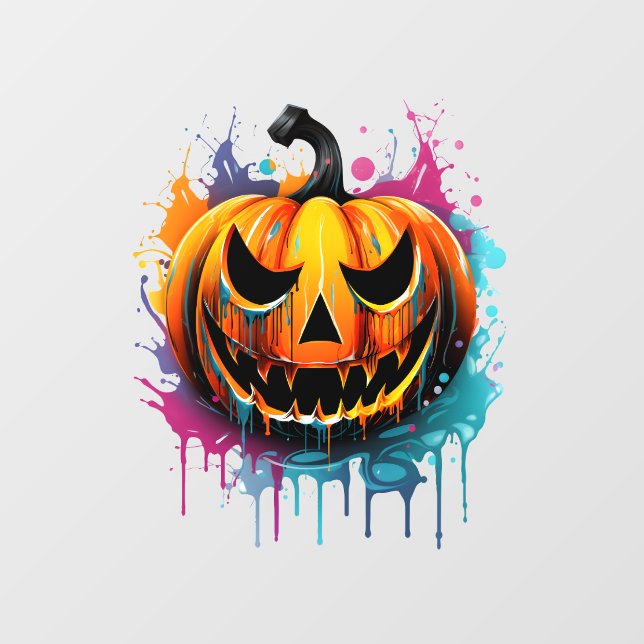 Halloween splash colour pumpkin (Sheet)