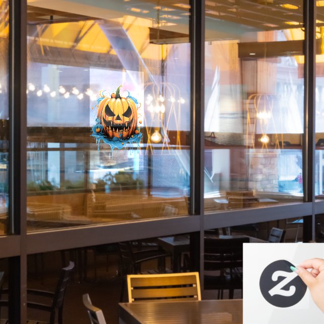 Halloween splash colour pumpkin (Restaurant Window)