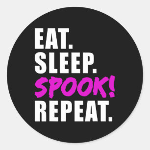Halloween Spook Costume Spirit Ladies Womens Mens Classic Round Sticker