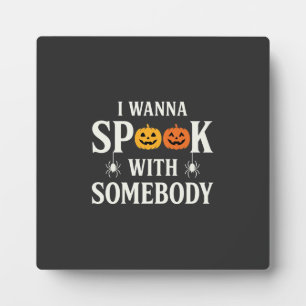Halloween Spook Somebody Pumpkin Spider SVG Plaque