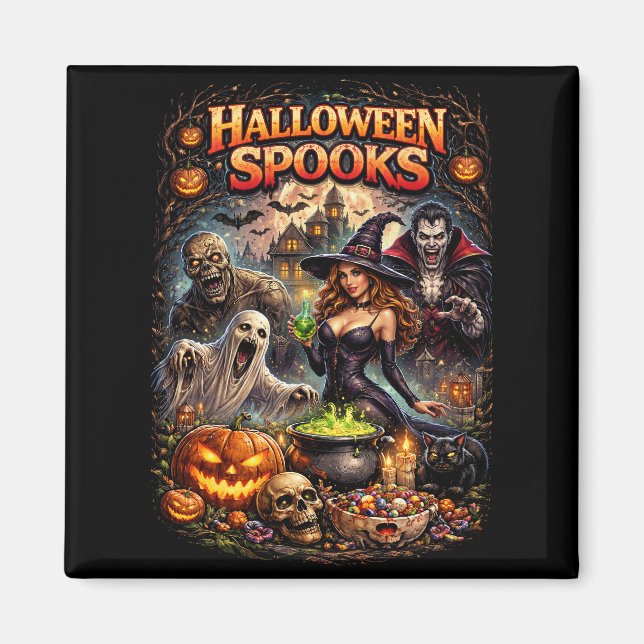 Halloween Spooks Magnet (Front)