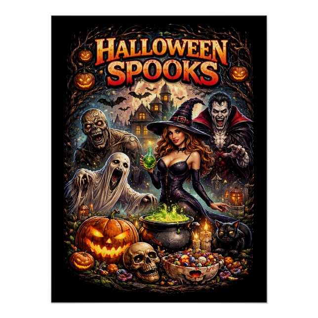 Halloween Spooks Poster (Front)