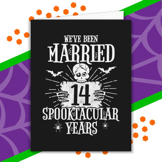 Halloween Spooktacular 14th Wedding Anniversary Card (Creator Uploaded)