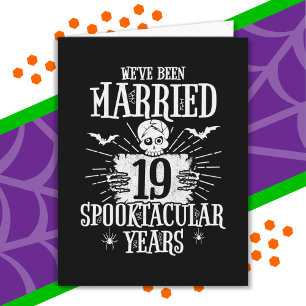 Halloween Spooktacular 19th Wedding Anniversary Card