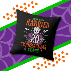 Halloween Spooktacular 20th Wedding Anniversary Cushion