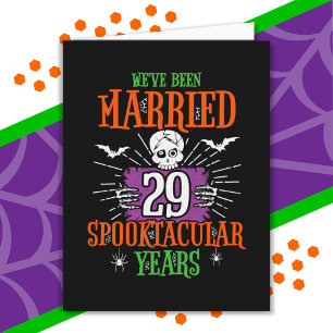 Halloween Spooktacular 29th Wedding Anniversary Card