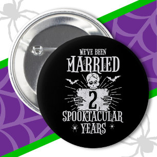 Halloween Spooktacular 2nd Wedding Anniversary 6 Cm Round Badge