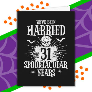 Halloween Spooktacular 31st Wedding Anniversary Card