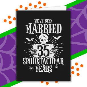 Halloween Spooktacular 35th Wedding Anniversary Card