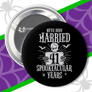 Halloween Spooktacular 41st Wedding Anniversary 6 Cm Round Badge
