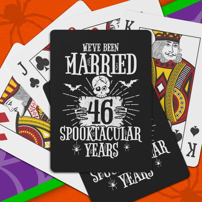 Halloween Spooktacular 46th Wedding Anniversary Playing Cards (Creator Uploaded)