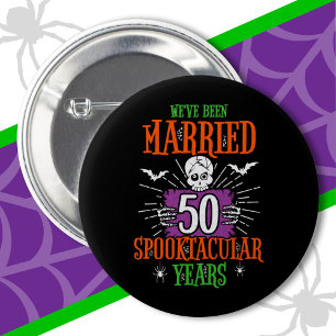 Halloween Spooktacular 50th Wedding Anniversary 6 Cm Round Badge
