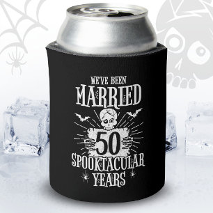 Halloween Spooktacular 50th Wedding Anniversary Can Cooler