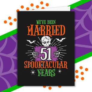 Halloween Spooktacular 51st Wedding Anniversary Card