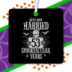 Halloween Spooktacular 53rd Wedding Anniversary Metal Tree Decoration