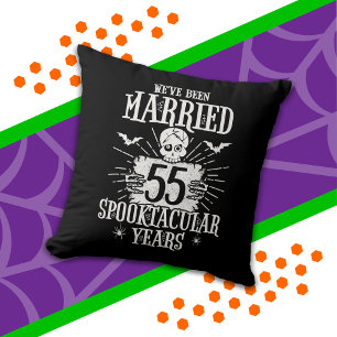 Halloween Spooktacular 55th Wedding Anniversary Cushion